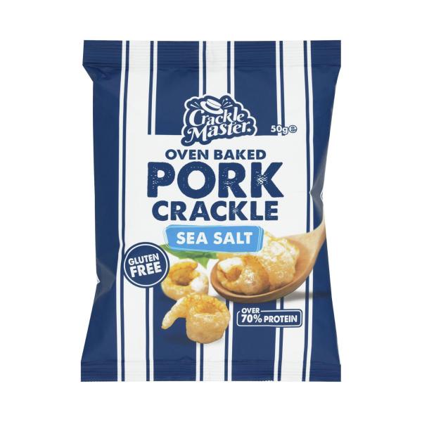 Master Crackles Oven Baked Pork Crackle Sea Salt 50g product image