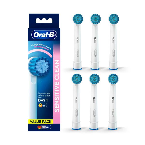 Oral B Sensitive Clean Electric Toothbrush Replacement Heads 6 Pack