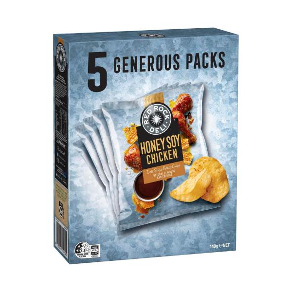 Potato Chips Lunchbox Snacks Multipack Honey Soy Chicken 5 Pack