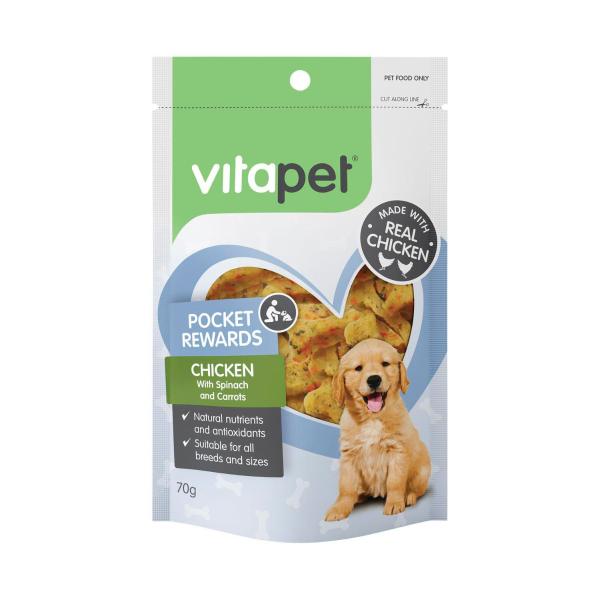 Pocket Rewards Chicken With Spinach & Carrots Dog Treat