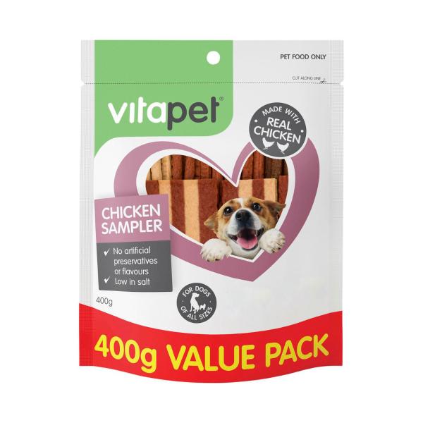 Vitapet Chicken Sampler Jerhigh Dog Treat 400g product image