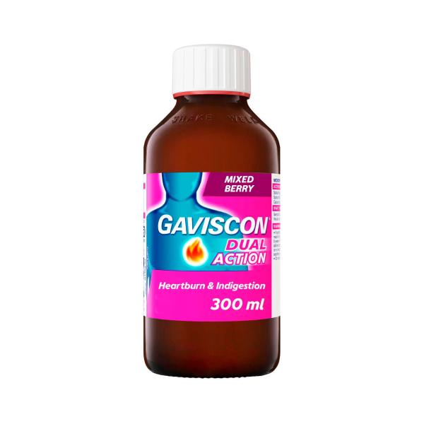 Dual Action Liquid Mixed Berry Flavour Heartburn and Indigestion Relief