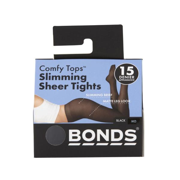 Sheer Pantyhose Slim Black Medium
