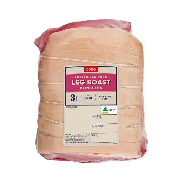 Coles Boneless Pork Leg Roast approx. 2.5kg