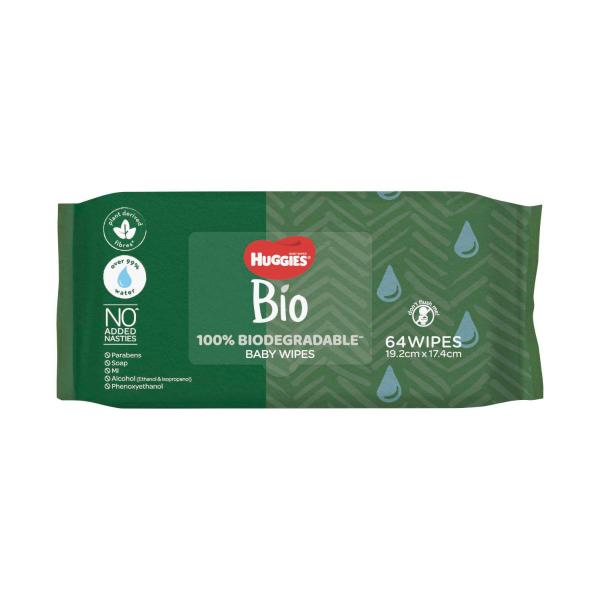 Huggies Bio Baby Wipes 64 pack product image