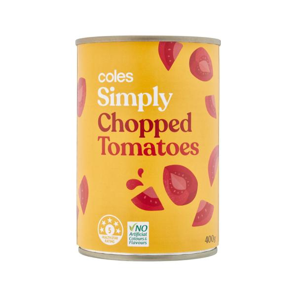 Coles Simply Chopped Tomatoes Canned 400g product image