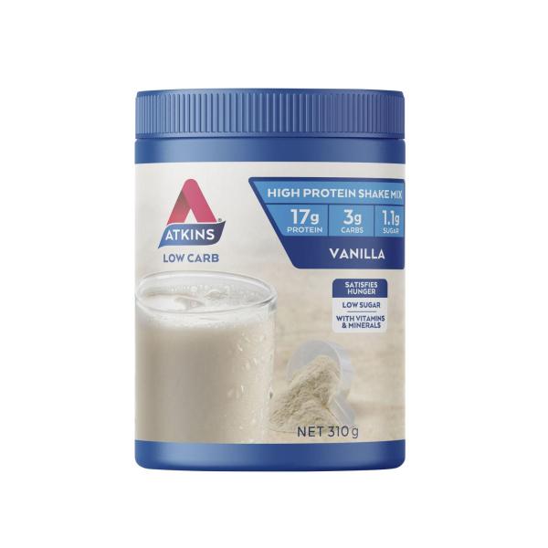 Atkins Low Carb Vanilla Flavoured Protein Shake Mix 310g product image