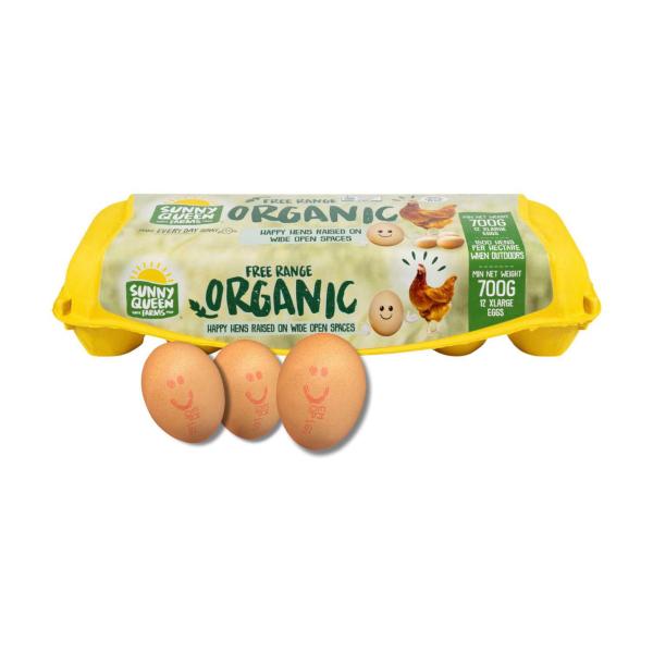 Sunny Queen Organic Eggs 12 Pack 700g