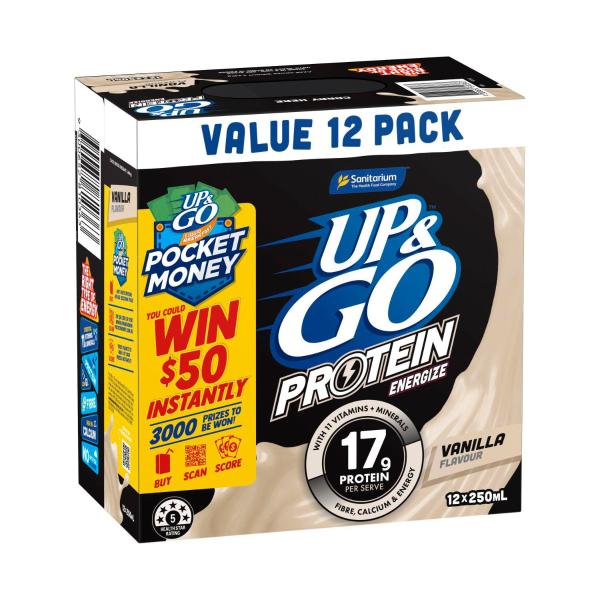Up&go Protein Energize Liquid Breakfast Vanilla 12x250ml