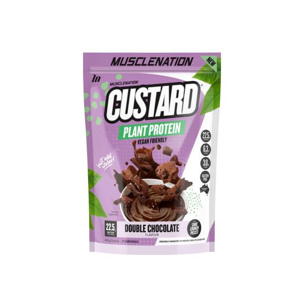 MUSCLE NATION CUSTARD PRO PLANT POWDER DOUBLE CHOC