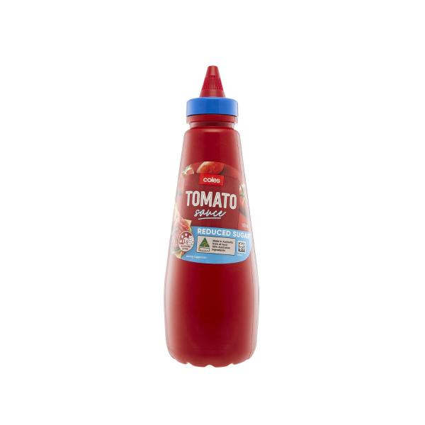 Coles 30% Sugar Reduced Tomato Sauce 500mL product image