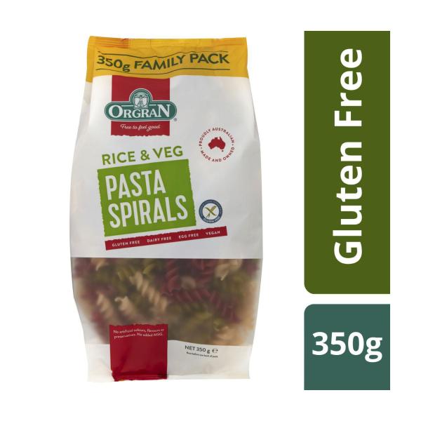 ORGRAN Rice & Vegetable Pasta Spirals (350g) – FODMarket Ltd