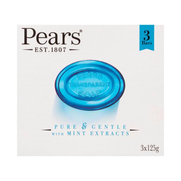 Pears Transparent Soap With Mint Extracts 3x125g 375g product image