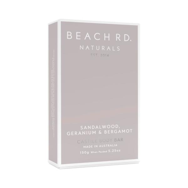 Sandalwood Geranium & Bergamot Castile Body Bar