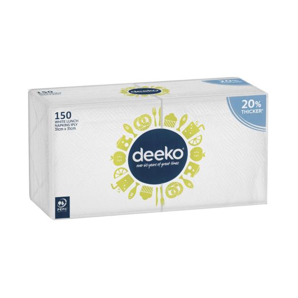 White Lunch Napkins 1ply