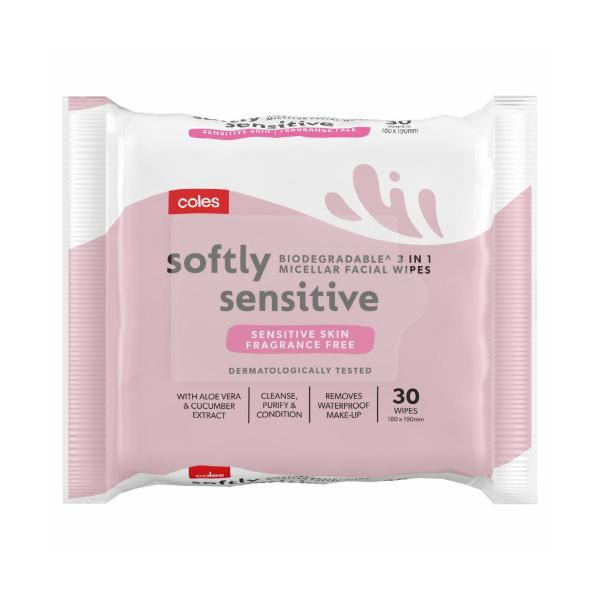 Biodegradable Sensitive 3 In 1 Facial Cleansing Wipes
