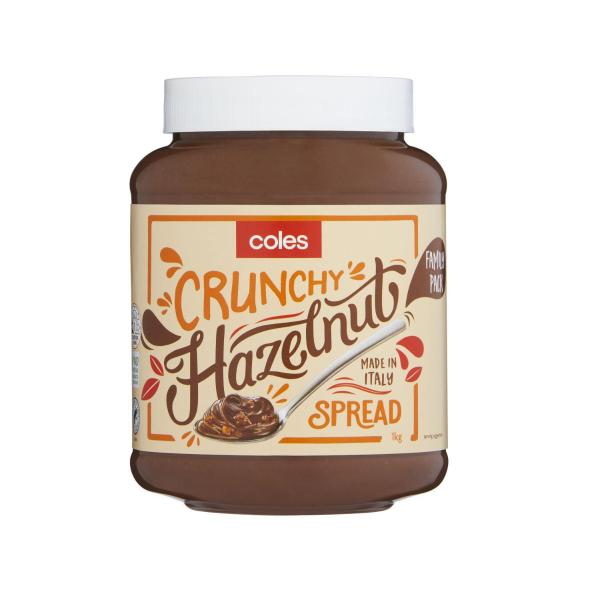 Coles Crunchy Hazelnut Spread | 1 kg
