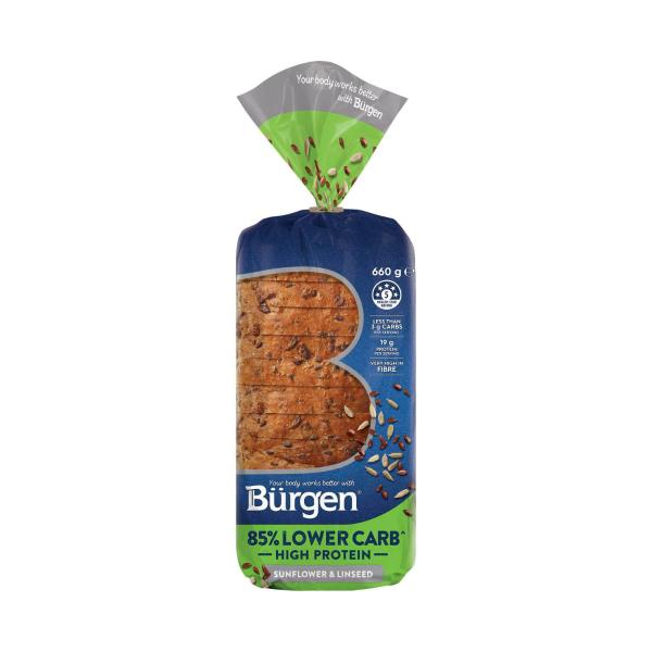 Lower Carb Sunflower & Linseed Bread