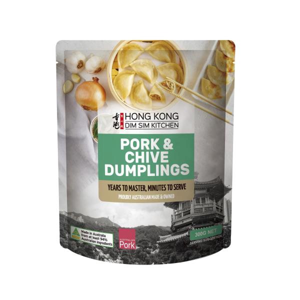 Hong Kong Dim Sim Kitchen Pork & Chive Dumplings 300g product image