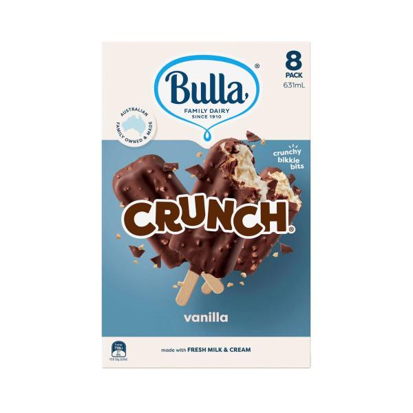 Bulla Crunch Vanilla Ice Cream 8 Pack 631mL product image