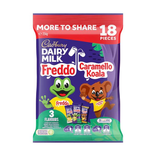 Dairy Milk Freddo & Caramello Koala Chocolate Sharepack 18 Pieces