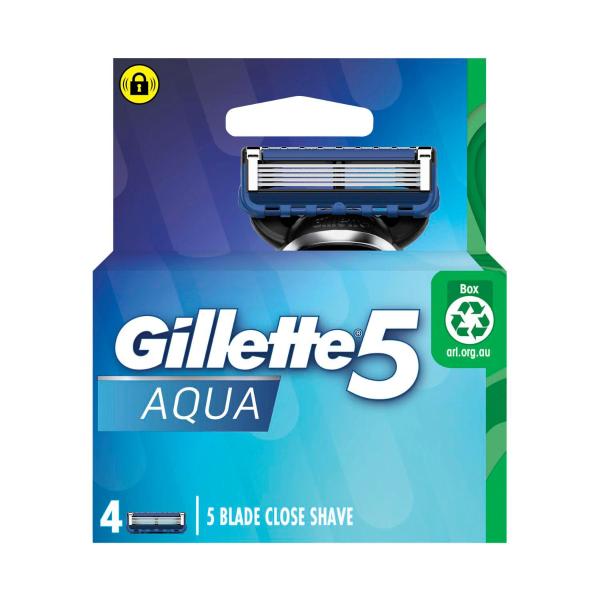 Gillette 5 Aqua Razor Cartridges | 4 pack