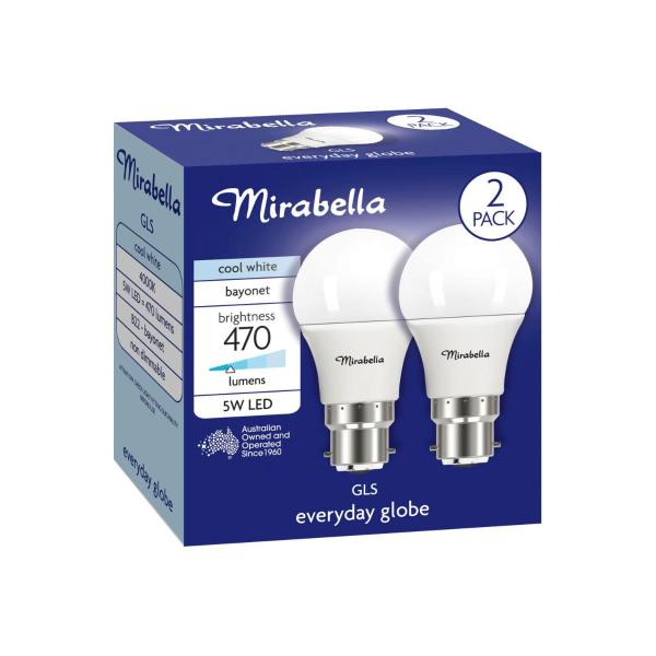 Led Gls BC 5w 470lum 4000k Cool White