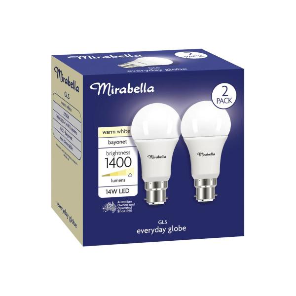 Led Gls BC 14w 1400lum 2700k Warm White