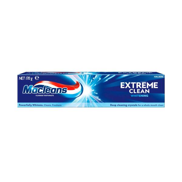 Macleans Extreme Clean Whitening Fluoride Toothpaste 170g product image