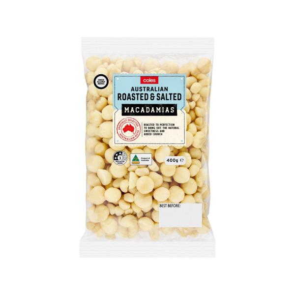 Coles Roast Salted Macadamias 400g