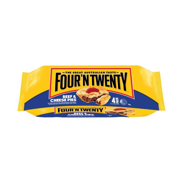 Four'N Twenty Frozen Pies Meat Beef & Cheese 4 Pack 700g product image