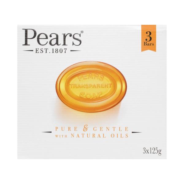 Pears Transparent Soap With Natural Oils 3X125g 375g