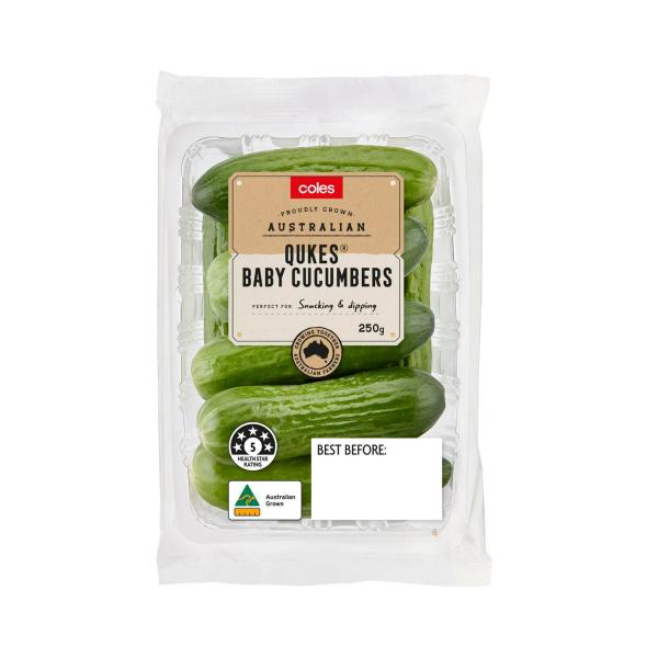Coles Baby Cucumbers 250g product image
