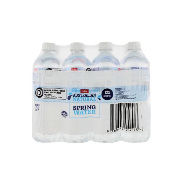 Coles Water 12x600ml 12 Pack product image