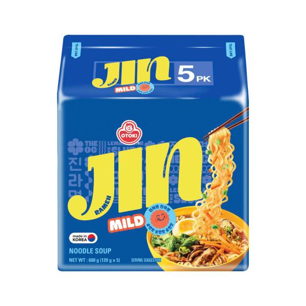 Jin Ramen Mild Instant Noodles 5x120g