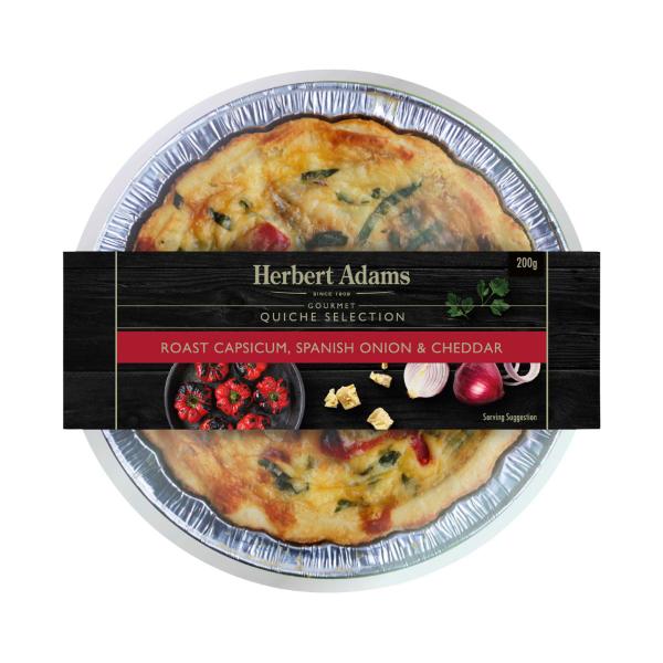 Roasted Capsicum Spanish Onion Cheddar Quiche