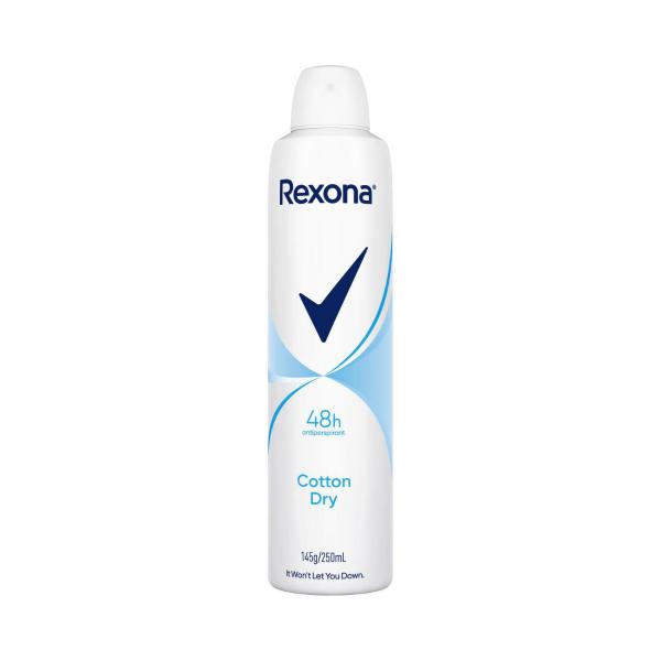 Rexona Women Deodorant 48hr Aerosol Cotton Dry 250mL product image