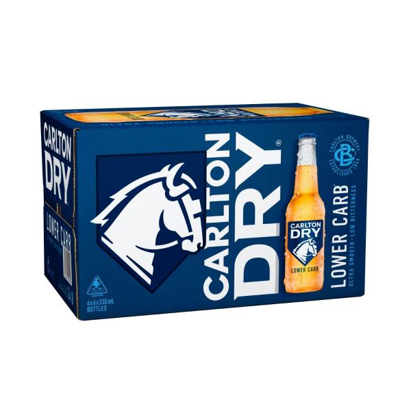Carlton Dry Bottle 330ml 24 Pack