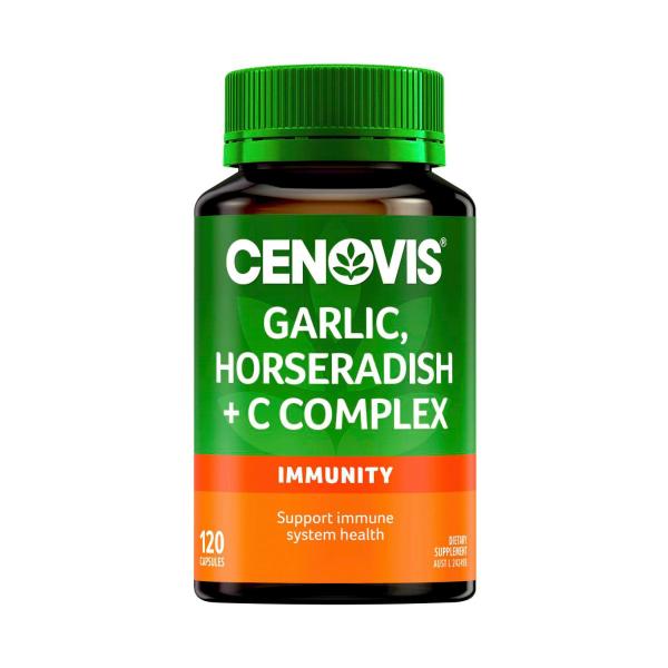Cenovis Garlic Horseradish + Vitamin C Complex Capsules | 120 pack – Coles