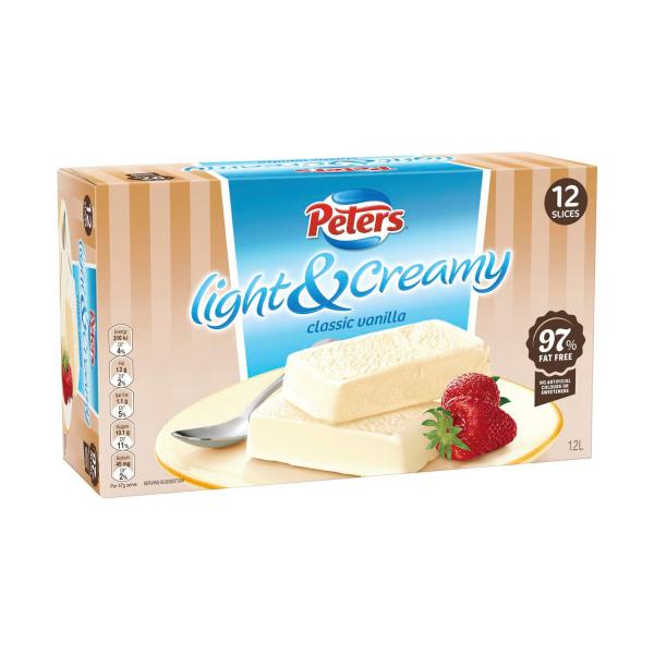 Light & Creamy Vanilla Slices Ice Cream 12 Pack