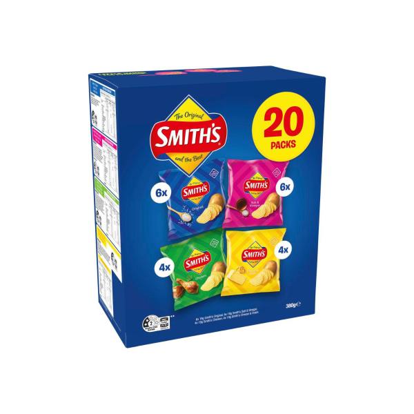 Smith's Crinkle Cut Chips Lunchbox Multipack 20 Pack 380g product image