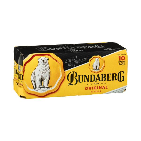 Bundaberg UP & Cola Can 375ml 10 Pack product image
