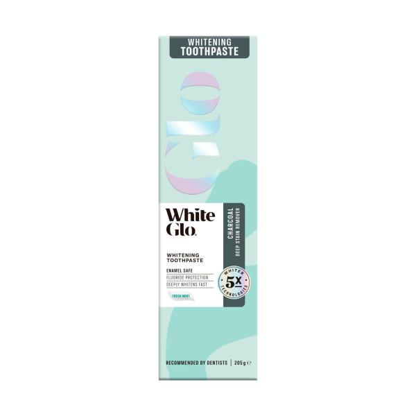 White Glo Charcoal Deep Stain Remover Whitening Toothpaste 205g product image