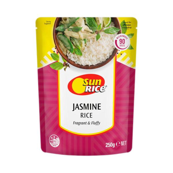 Sunrice Microwave Jasmine Rice Pouch 250g product image