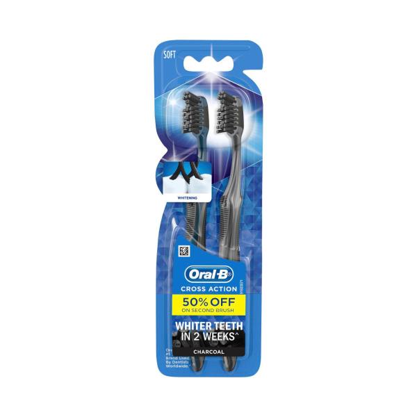 Oral B Cross Action Charcoal Toothbrush | 2 pack