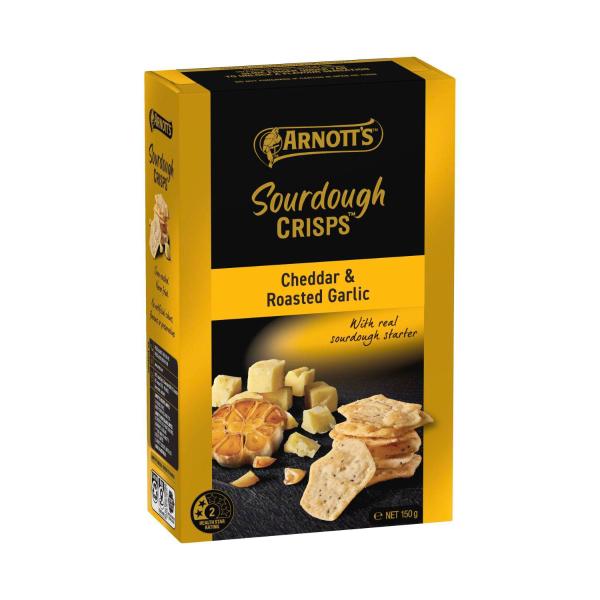 Arnott's Sourdough Crackers Cheddar & Roast Garlic | 150g – Coles