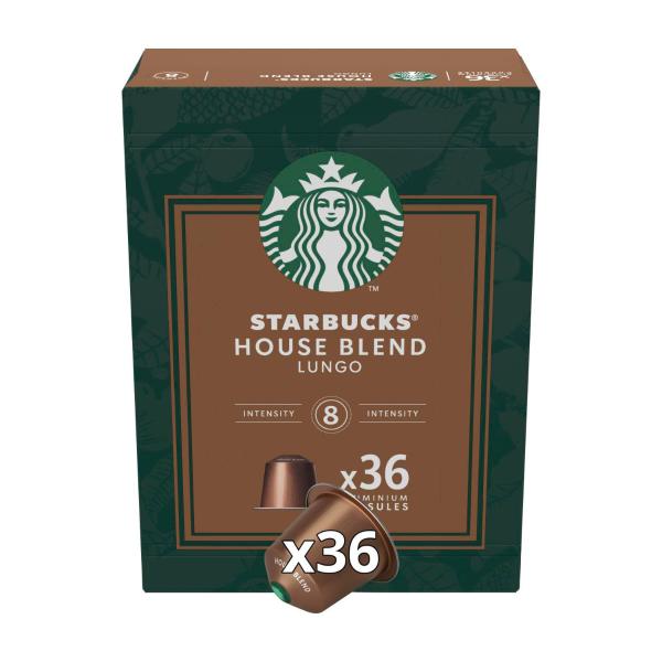 Starbucks By Nespresso House Blend Coffee Pods Intensity 8 Capsules 36 pack product image