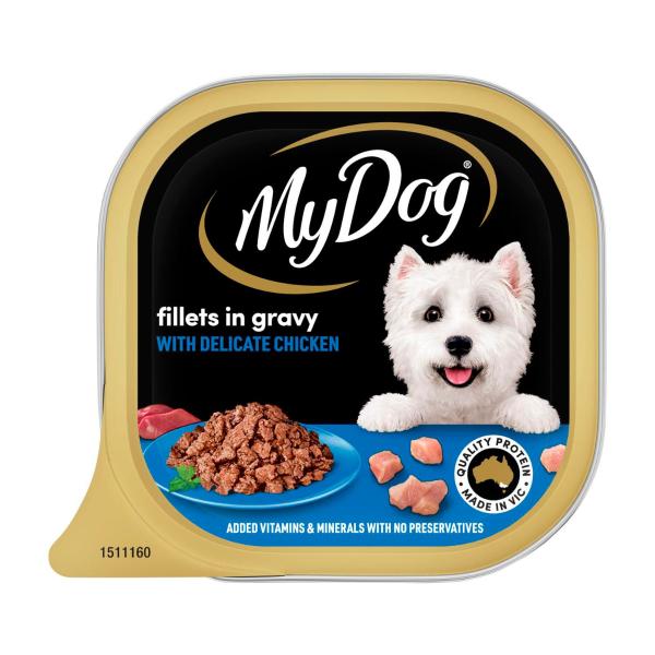 Adut Wet Dog Food Chicken Fillets In Gravy Tray
