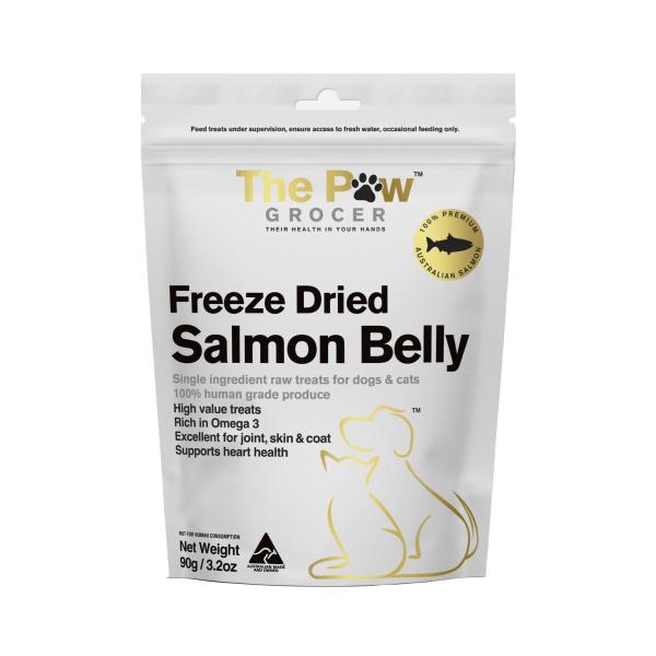 The Paw Grocer Freeze Dried Salmon Belly With Fins Dog Treat 90g