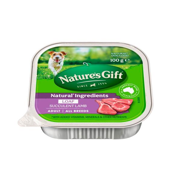 Nature's Gift Adult All Breeds Wet Dog Food Loaf Succulent Lamb | 100g – Coles